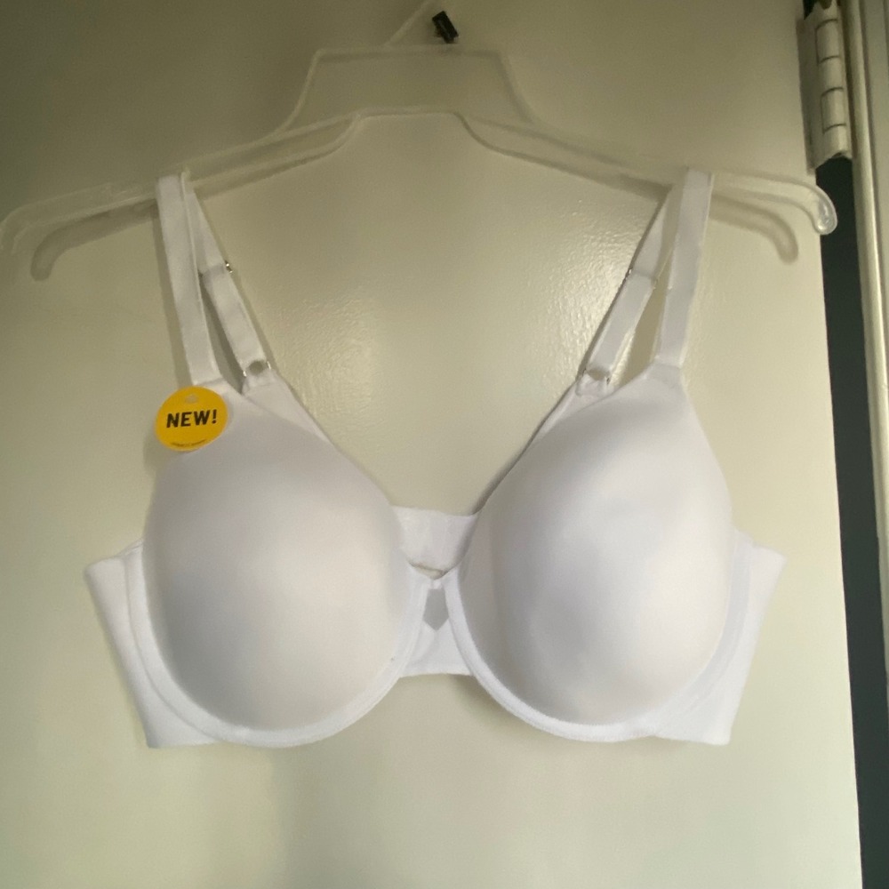 Vanity Fair White Full Coverage Underwire Bra 40C‎ NEW